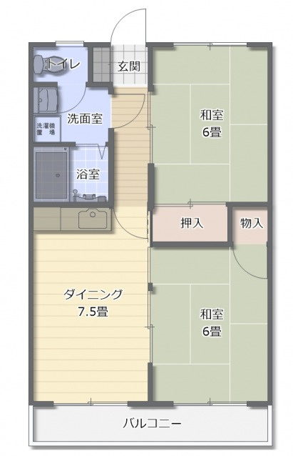 北園マンションの間取り