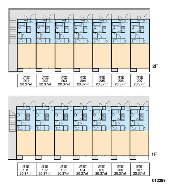 レオパレスシャトルファミリーの区画図