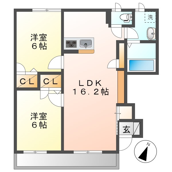 コンフォールＫⅢＢの間取り