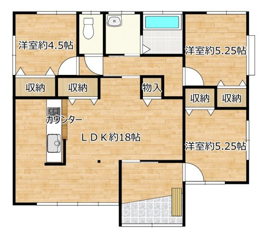 北諸県郡三股町大字蓼池の中古一戸建の間取り