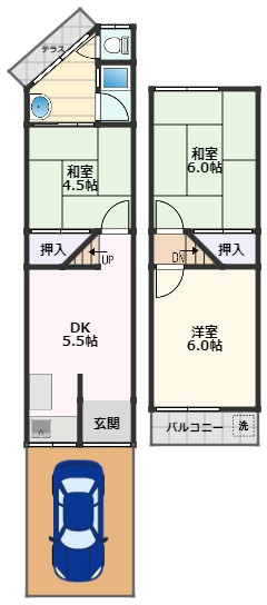 【間取り】 | 香露園貸家