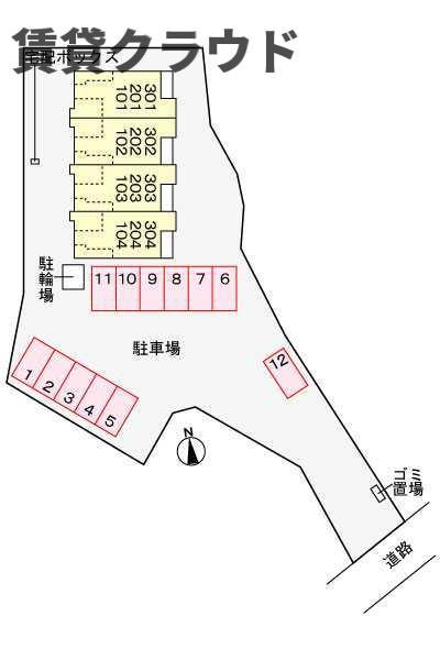 メゾン・アンソレイエの区画図|お気軽にお問い合わせください♪