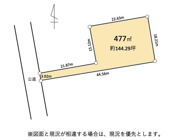 伊勢崎市波志江町土地の土地図