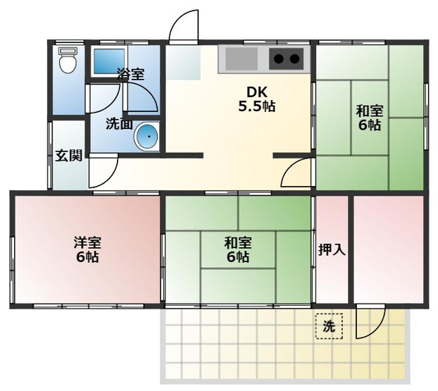 【間取り】 | 牛川町西郷貸家