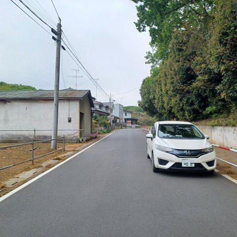 東松山市大谷  土地９１坪の前面道路含む現地写真|北西側公道約10ｍに約12.5ｍ接道