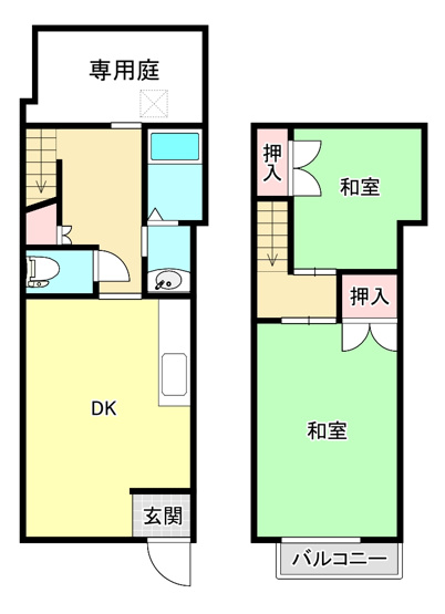 【間取り】 | 友田町貸家