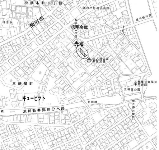 【地図】 | 新潟市北区三軒屋町