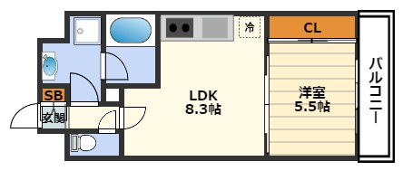 グリッドコート天神橋の間取り