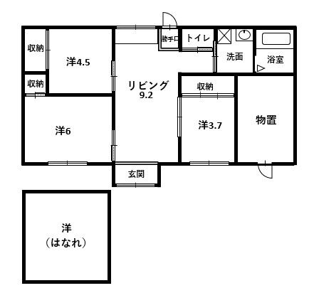 海南市重根・中古戸建・54455の間取り