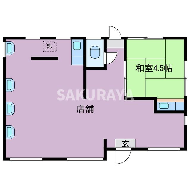 中山方貸店舗の間取り