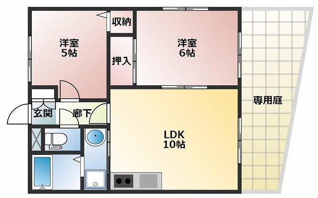 メゾン・ファンテーヌの間取り|※間取り反転の場合がございます