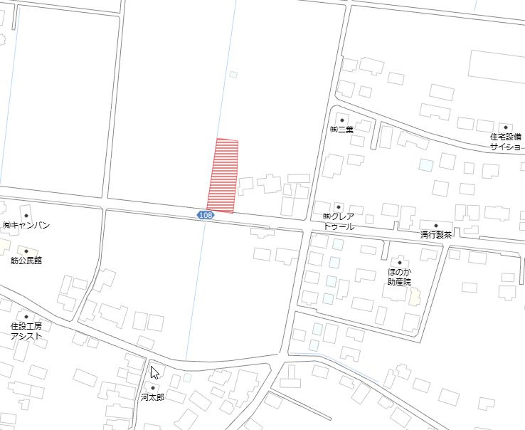都城市乙房町の売地の土地図