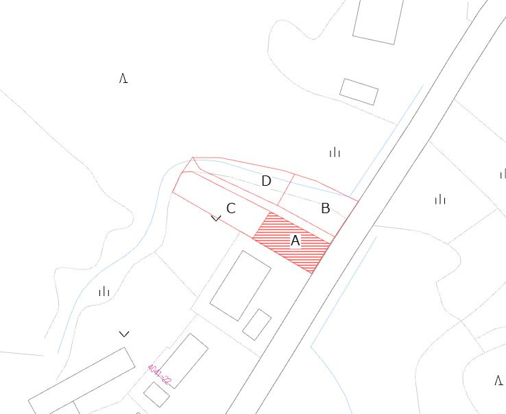 都城市高城町石山の売地の土地図