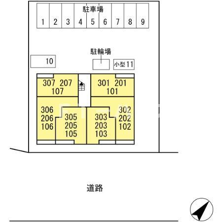 パークサイド新検見の区画図