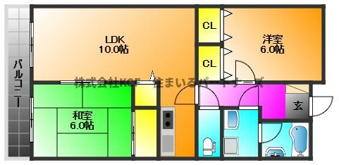 ハイツサンリバーⅤの間取り