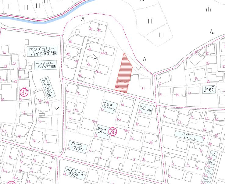 都城市鷹尾３丁目の売地の土地図