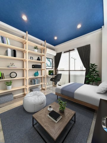 フローリエ細山Ⅲの洋室|※バーチャル家具を配置した画像を使用しております。