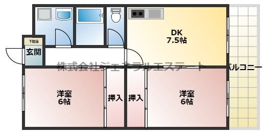 【間取り】 | ビューテラス畷A棟
