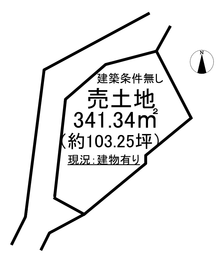 平下平窪字諸荷　売土地の土地図