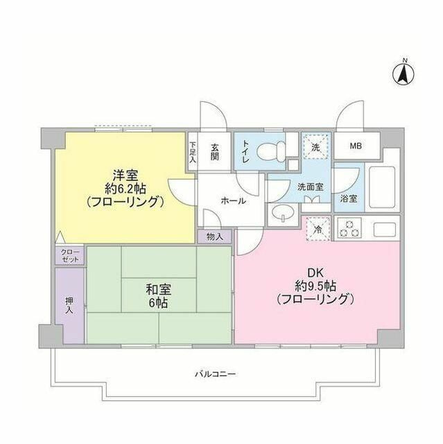 クリフサイド中川の間取り