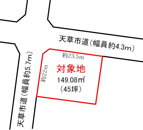 【土地図】 | 天草市五和町二江　土地　45坪