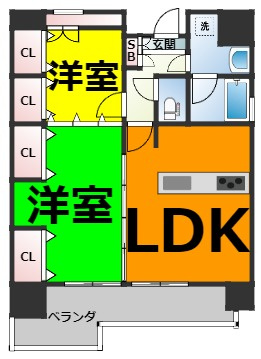 仲介手数料0円！！C.P.Pure1608の間取り