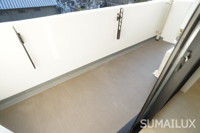 熊本市中央区古大工町の賃貸マンションのバルコニー