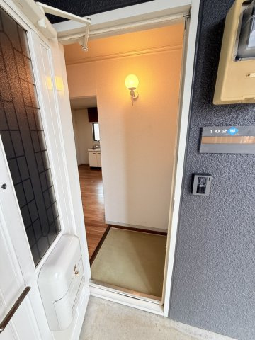 プラザハウスBの玄関