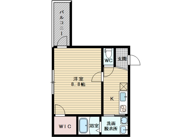 【間取り】 | フジパレス東三国5番館 | １Ｋの間取りです
