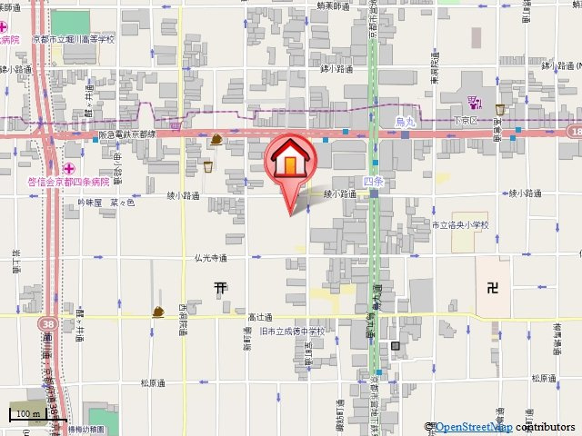 パラーティ21塚本の地図