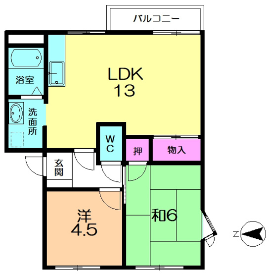 【間取り】 | フレグランス左京Ｂ