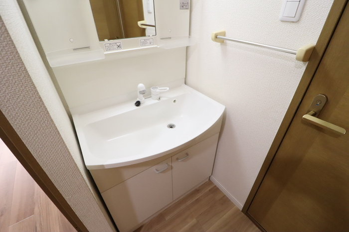 アネシスの洗面所|ゆったりとスペースのある洗面所
