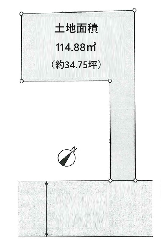 所沢市東狭山ヶ丘1丁目・全1区画　建築条件なし土地　