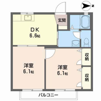 【間取り】 | ディアス余戸A