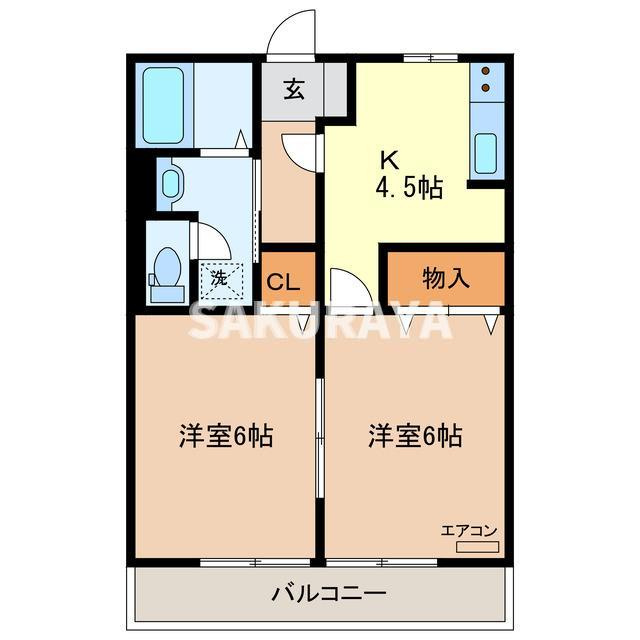 エルパティオ須長 Ⅱの間取り