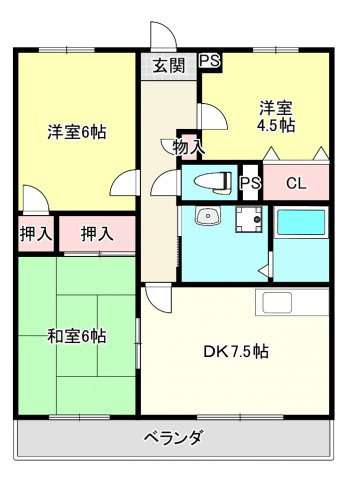 【間取り】 | サンローズ吉田