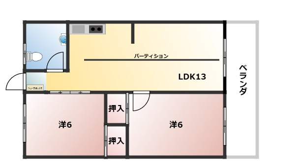 【間取り】 | コーポラスきゆな