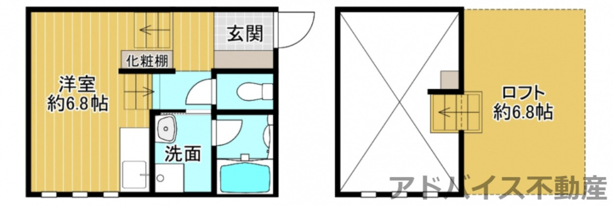 八女市本村のアパートの間取り