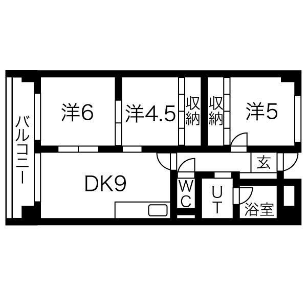 中川第6コーポの間取り
