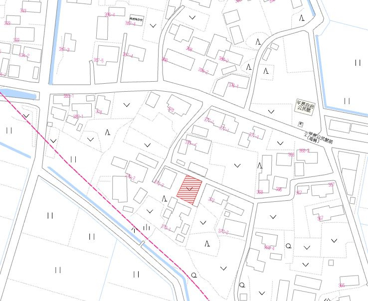 都城市下水流町の売地の土地図