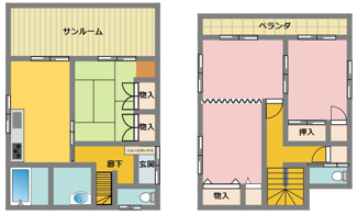 【間取り】 | 下豊岡町　中古戸建 | ■土地面積165.28㎡、建物面積84.46㎡、980万円
