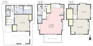 3階建ての戸建てです☆