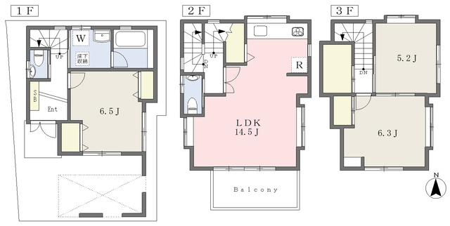 3階建ての戸建てです☆