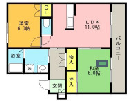 パセオ今田Ⅰの間取り