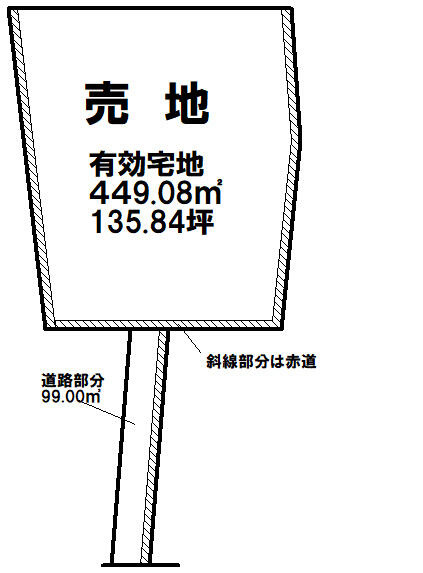 宇都宮市中里町　548.08㎡　売地の土地図