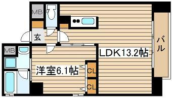 【間取り】 | アーバネックス天満橋