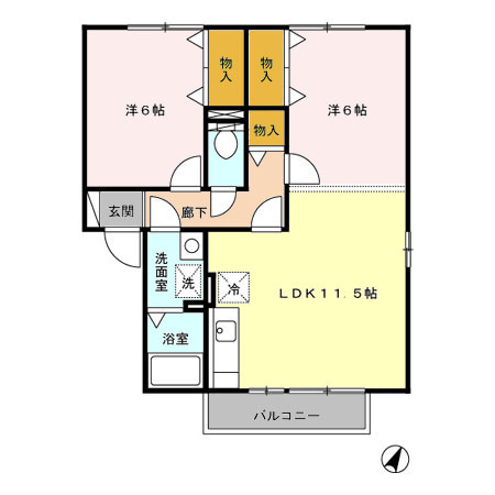 ボナール　A棟の間取り