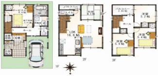 【間取り】 | 花園町1丁目　新築戸建