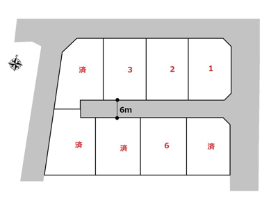 【区画図】 | 高崎市箕郷町上芝売地　1