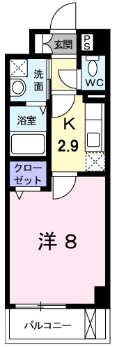 フラットFの間取り